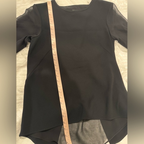 Rag & Bone part sheer long sleeve open back black - Picture 9 of 10